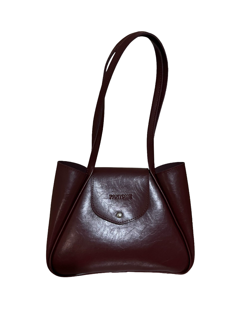 Cranberry Leather Shoulder Bag