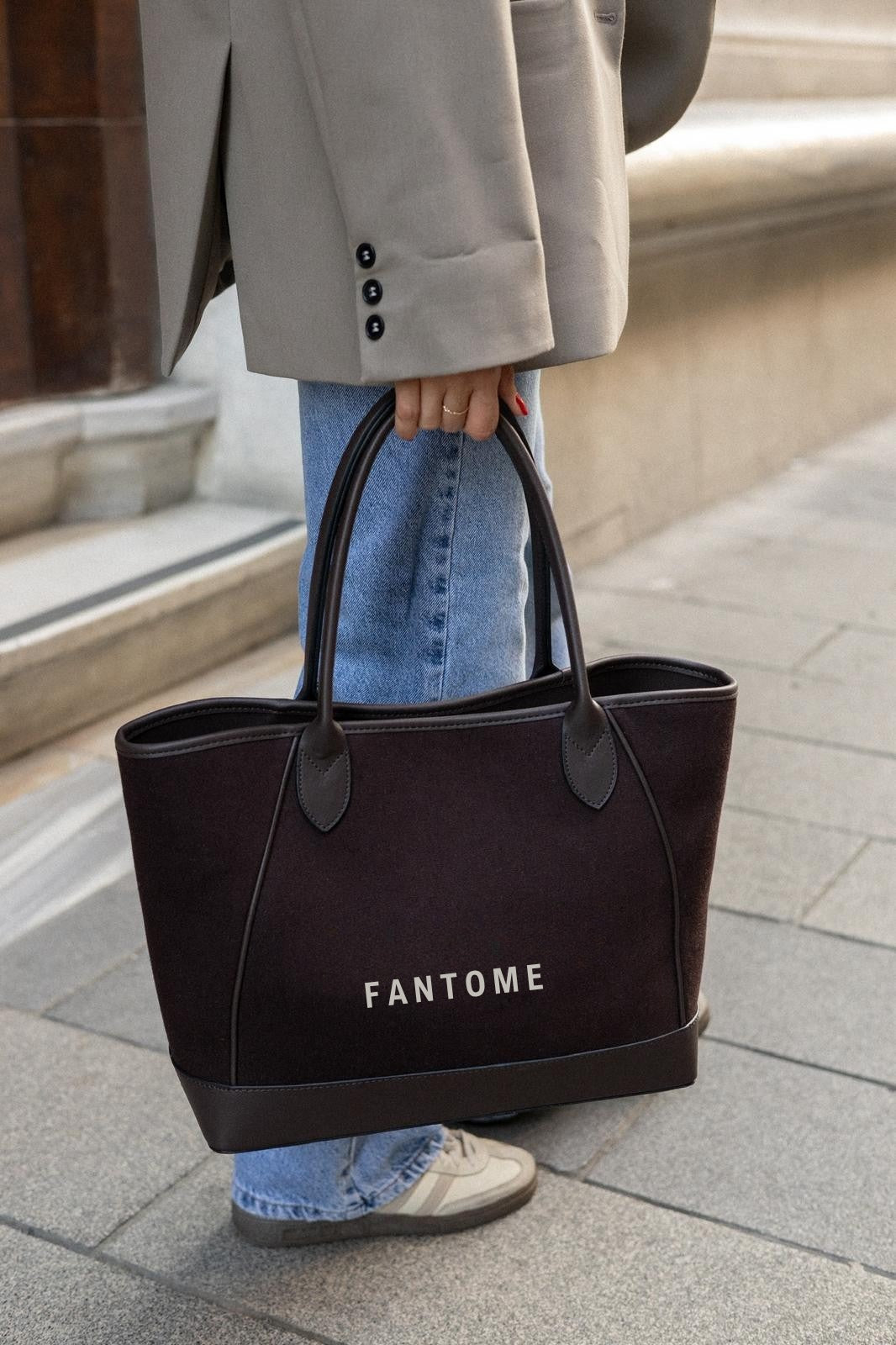 MOCHA BROWN TOTE BAG